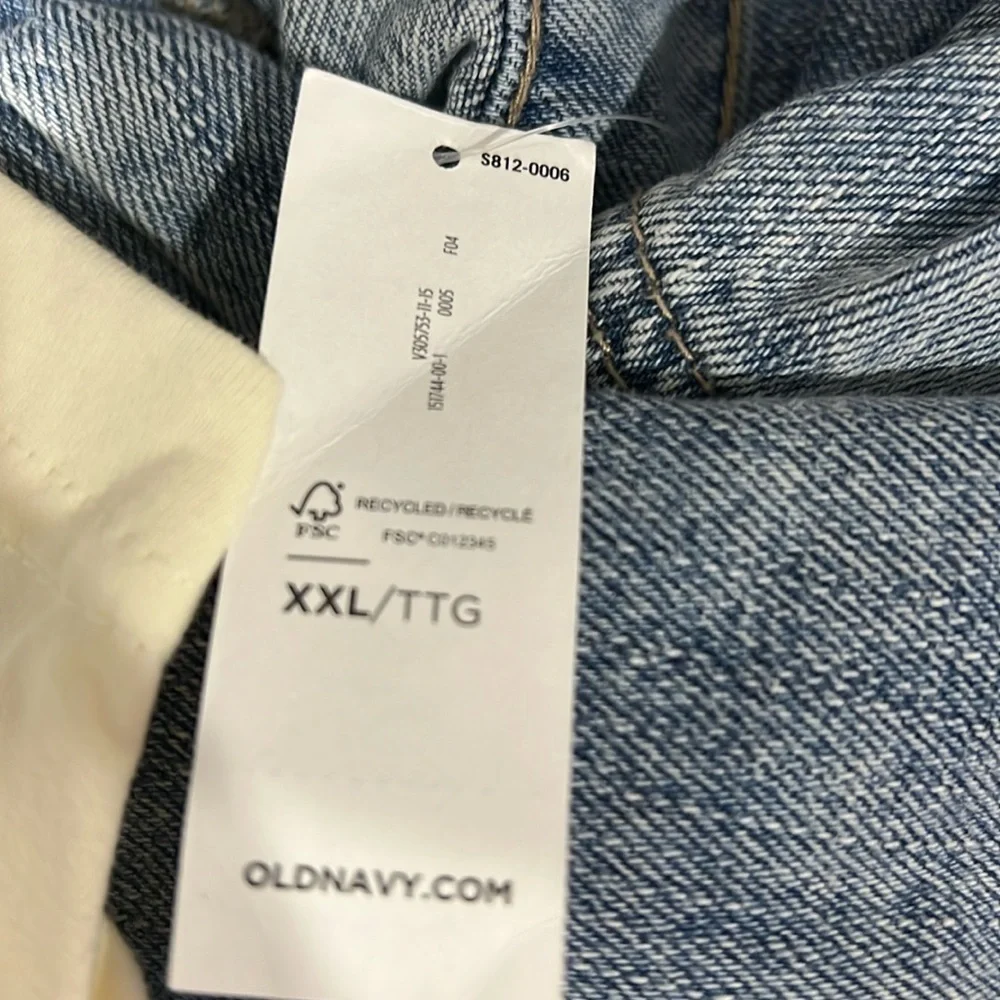 NEW NWT Old Navy paint splatter Jean jacket XXL plus - Picture 3 of 7